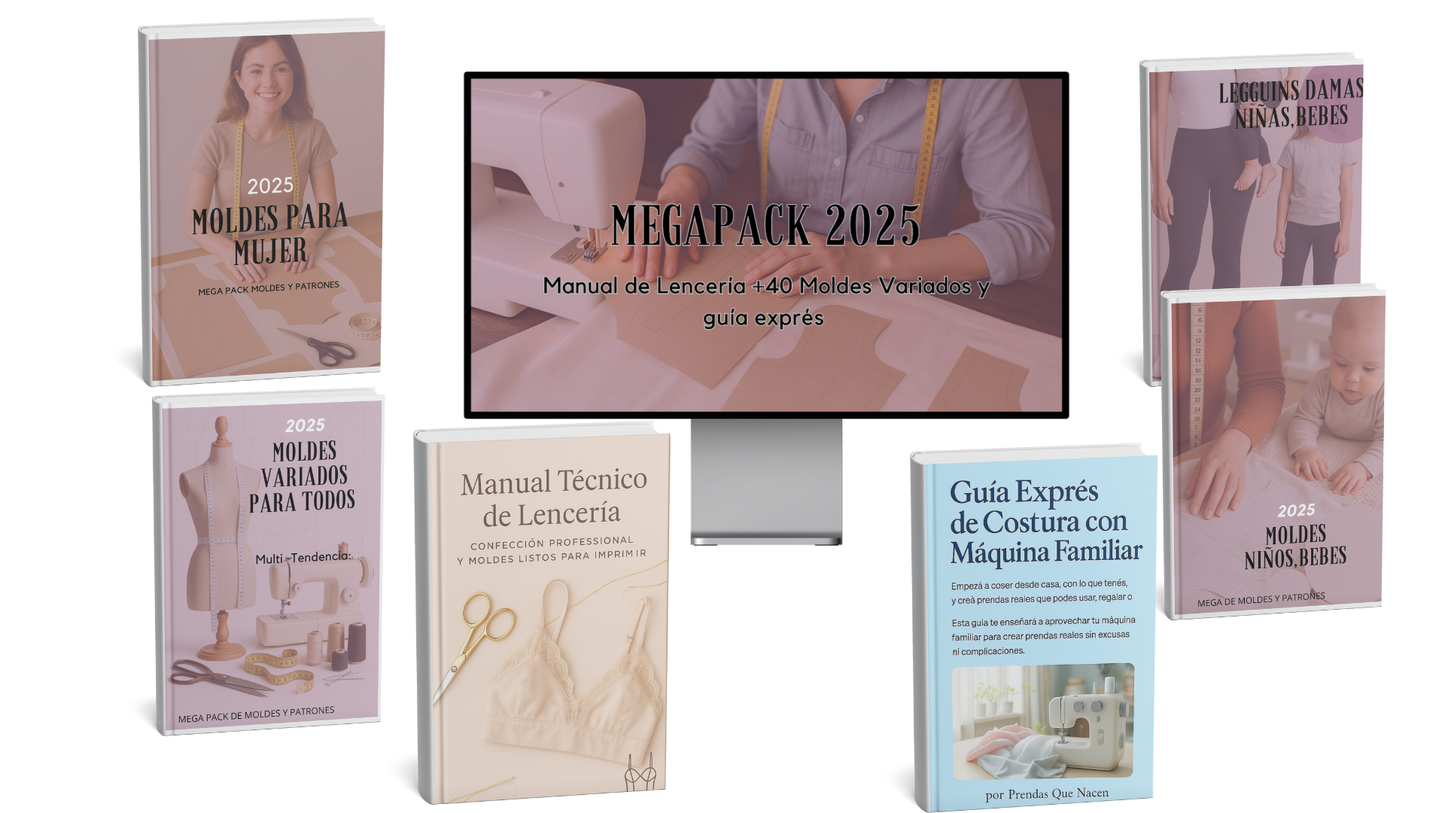 MegaPack 2025: + Manual de Lencería + Guía Exprés con Maquina Familiar + Moldes Variados